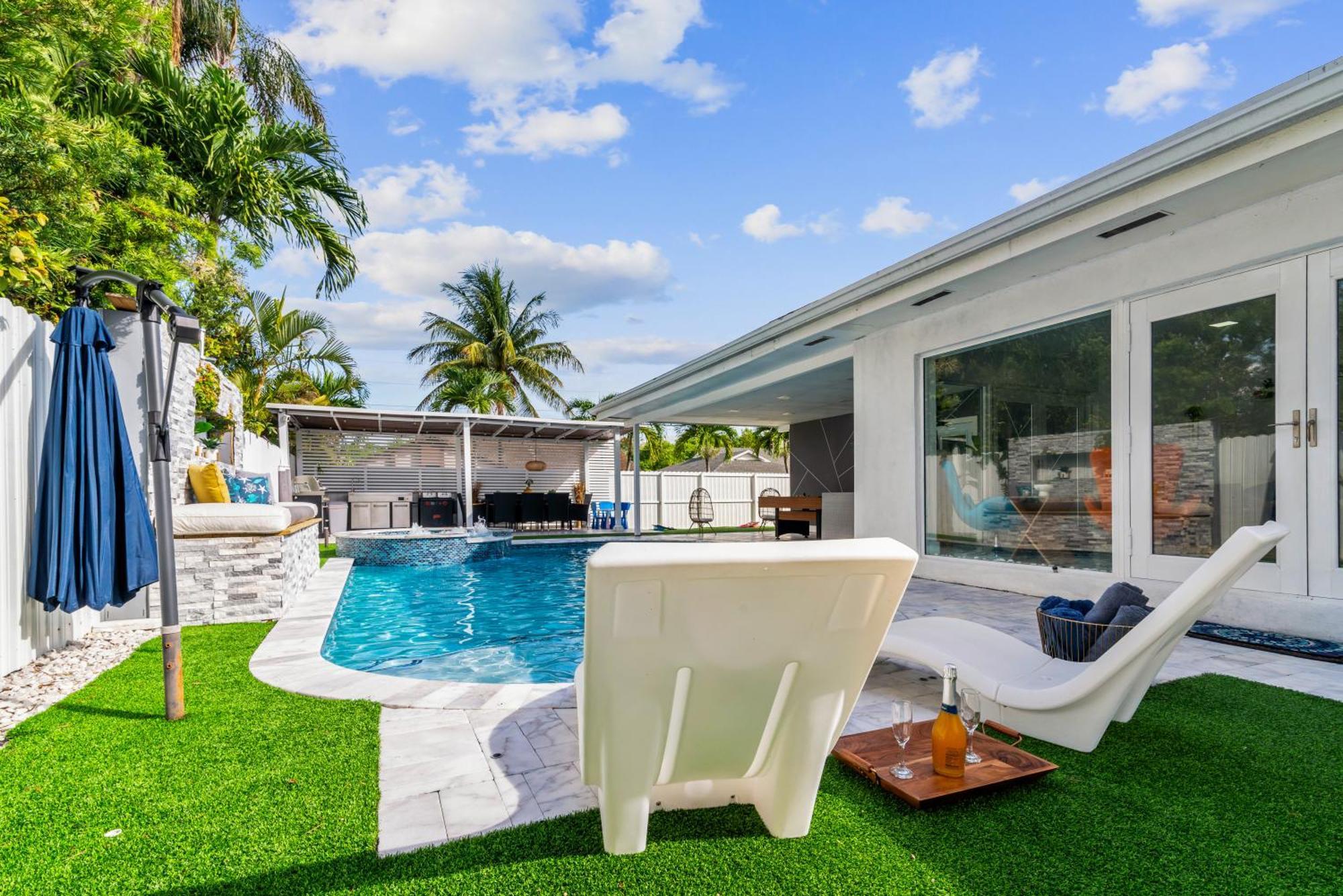 Miami Luxury House W Heated Pool & Jacuzzi Villa Exteriör bild