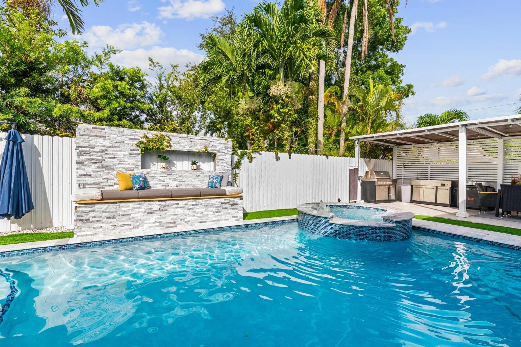 Miami Luxury House W Heated Pool & Jacuzzi Villa Exteriör bild
