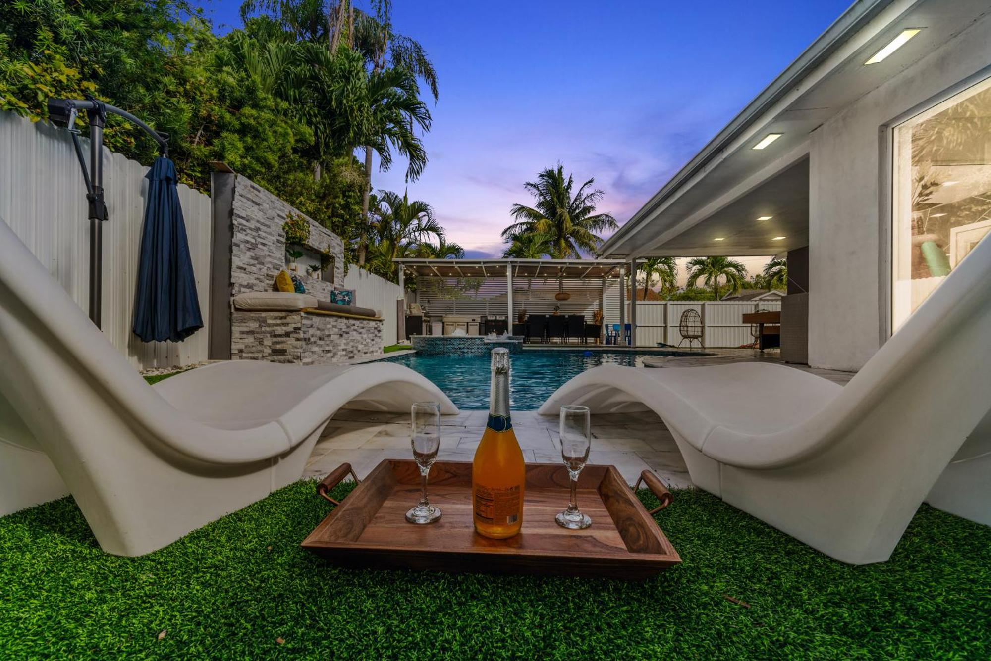 Miami Luxury House W Heated Pool & Jacuzzi Villa Exteriör bild
